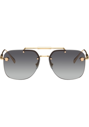 Versace Gold Medusa Pilot Sunglasses