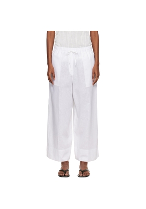 TOTEME White Wide Summer Trousers