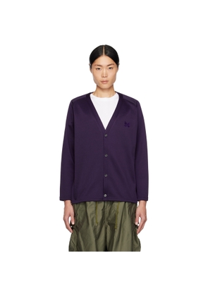 NEEDLES Purple V-Neck Cardigan