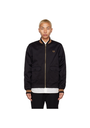 Fred Perry Black J4851 Tennis Bomber Jacket