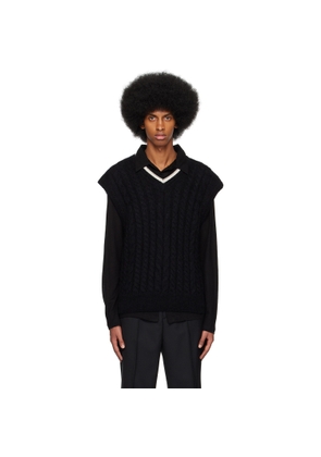 Filippa K Black Braided Vest