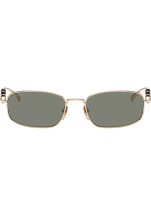 Gucci Gold Square Frame Sunglasses