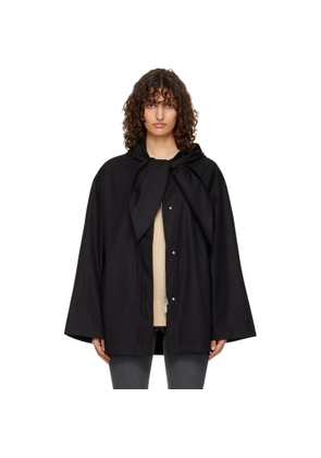 TOTEME Black Technical Scarf Jacket