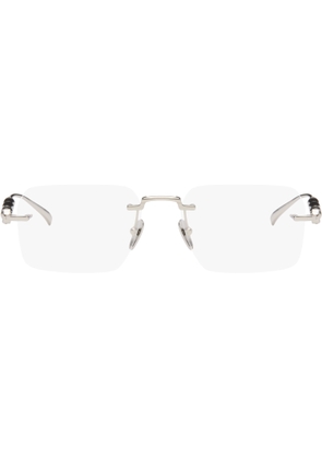 Gucci Silver Rectangular Glasses