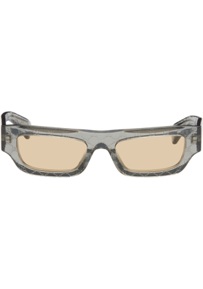 Gucci Gray Rectangular Logo Sunglasses
