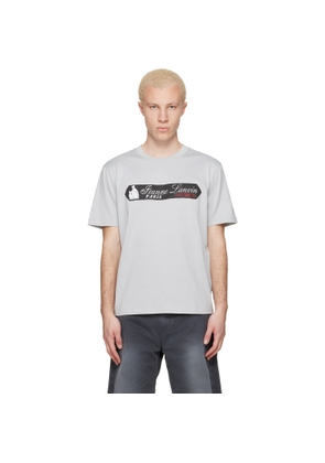 Lanvin Gray Printed 'Lanvin Signature Label' T-shirt
