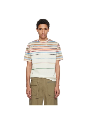 Paul Smith Off-White 'Painted Signature Stripe' T-shirt