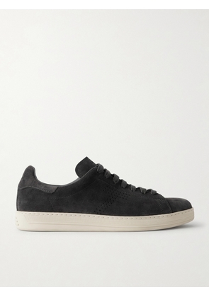 TOM FORD - Warwick Perforated Suede Sneakers - Men - Gray - EU 40