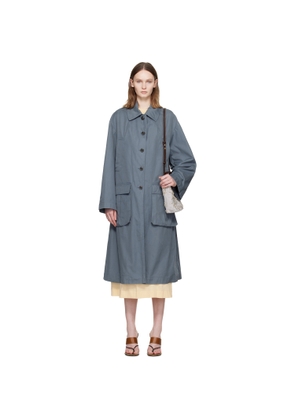 Dries Van Noten Blue Cotton Coat