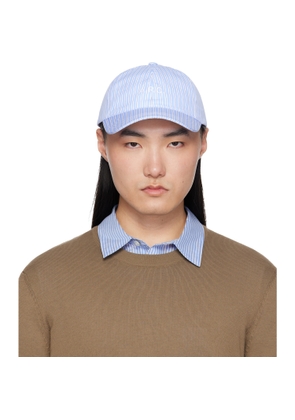 A.P.C. Blue & White Charlie Baseball Cap
