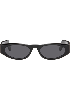 Valentino Black Geometric Acetate Sunglasses