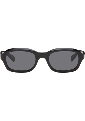 Valentino Black Rectangular Acetate Sunglasses