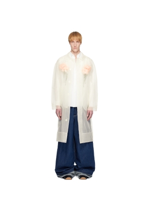 Simone Rocha Off-White Stuffed Carnation Car Coat