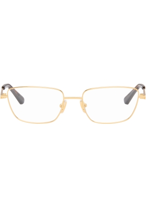 Bottega Veneta Gold Rectangular Ribbon Glasses