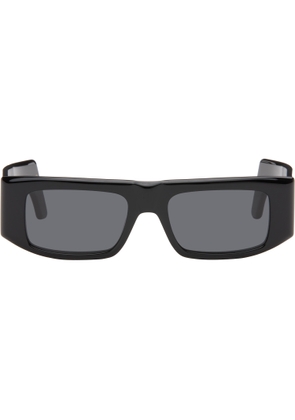 Valentino Black Rectangular Acetate Sunglasses
