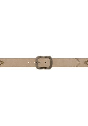 NEEDLES Taupe Square Studs Belt