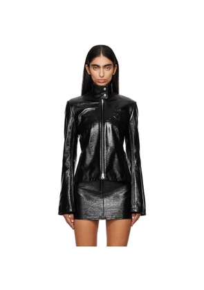 Courrèges Black Embossed-Logo Jacket