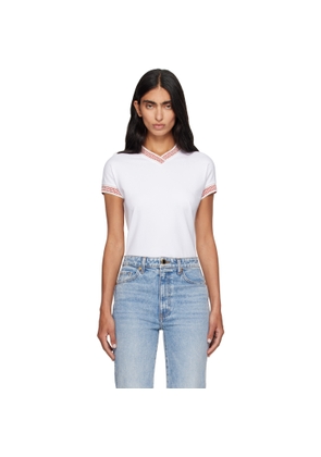 Versace White Jacquard Stretch Cotton-Jersey T-shirt