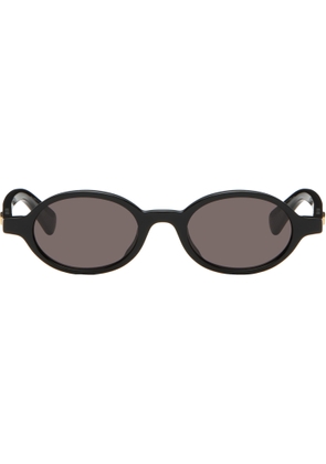 Bottega Veneta Black Classic Oval Sunglasses