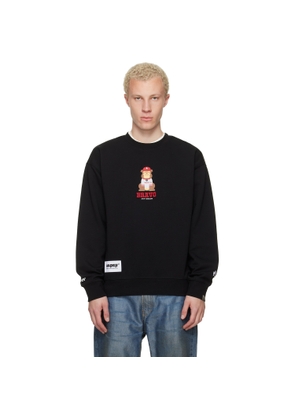 AAPE by A Bathing Ape Black 'AAPER' Crew Neck Sweatshirt