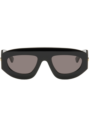 Bottega Veneta Black Ultrathin Shield Sunglasses