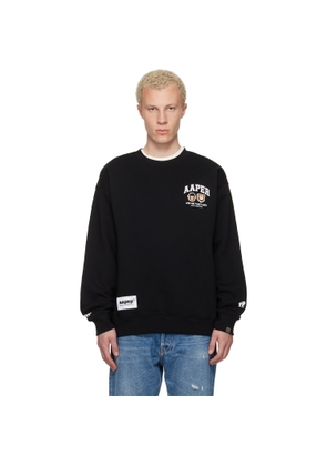 AAPE by A Bathing Ape Black 'AAPER' Crew Neck Sweatshirt