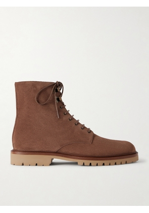 Brunello Cucinelli - Suede Lace-Up Boots - Men - Brown - EU 40
