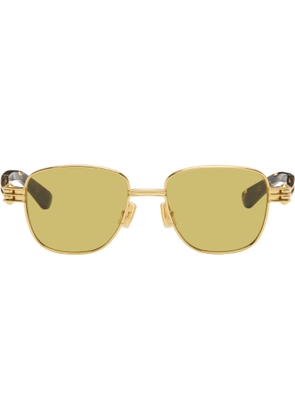 Bottega Veneta Gold Bolt Sunglasses