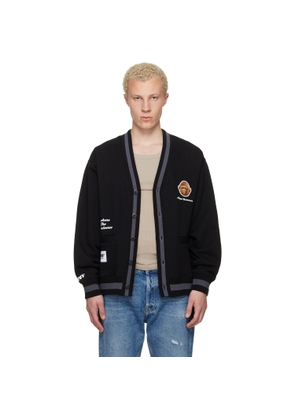 AAPE by A Bathing Ape Black 'AAPER' Button Down Cardigan