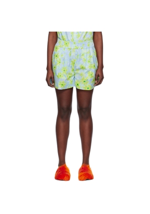 Marni Blue & Green Parade Shorts