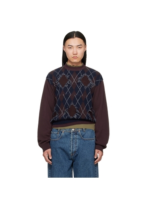 Magliano Burgundy & Blue Uncle Sweater