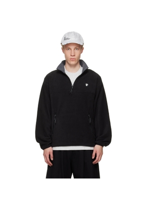 AAPE by A Bathing Ape Black AAPENOW Moonface Half-Zip Sweater