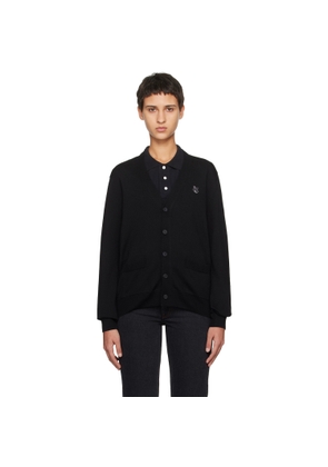 Maison Kitsuné Black Bold Fox Head Cardigan