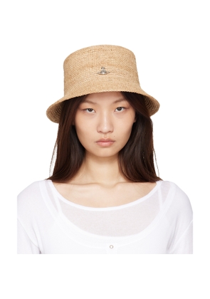 Vivienne Westwood Beige Raffia Bucket Hat