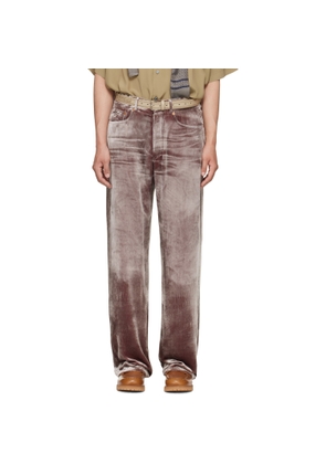 Magliano Pink Laser Flattone Silk Jeans