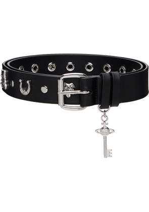 Vivienne Westwood Black Toledo Leather Multi Charms Stud Belt