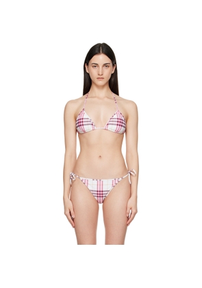 Burberry Pink Check Bikini Top