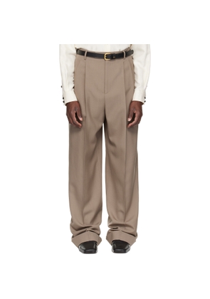 Valentino Taupe Wool Trousers