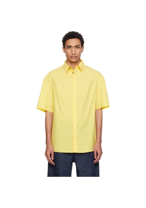 JACQUEMUS Yellow 'The Atelier short-sleeve' Shirt