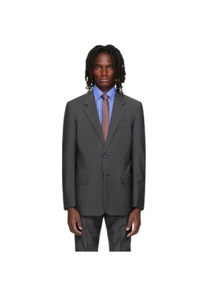Valentino Gray Wool Mohair Blazer