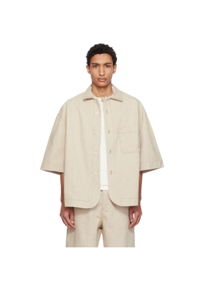 JACQUEMUS Beige 'The Paysan de-Nîmes' Denim Shirt