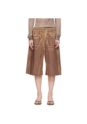 Acne Studios Tan Printed Shorts