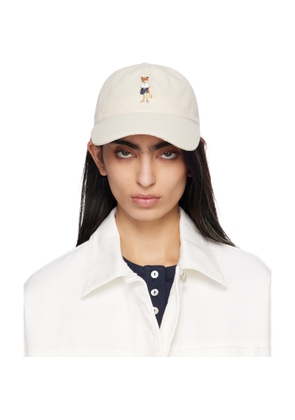 Maison Kitsuné Beige Dressed Fox Cap
