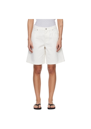 Maison Kitsuné White Denim Shorts