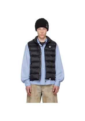 AAPE by A Bathing Ape Black 'AAPENOW' Moonface Logo Puffer Down Vest