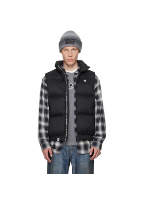 AAPE by A Bathing Ape Black 'AAPENOW' Moonface Down Vest