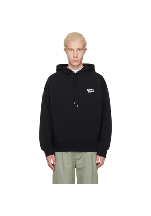 Maison Kitsuné Black 'Maison Kitsuné' Handwriting Oversize Hoodie