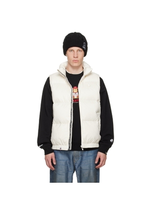 AAPE by A Bathing Ape White 'AAPENOW' Moonface Down Vest