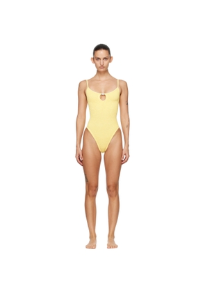Hunza G Yellow Mia Beaded Swimsuit