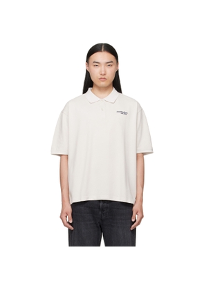 Acne Studios Off-White Washed Logo Polo
